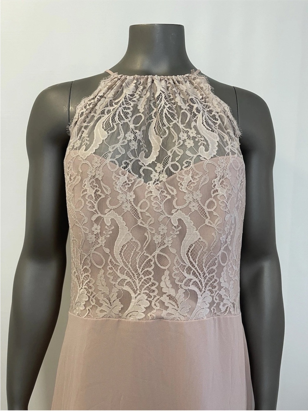Hailey Paige Dress Women’s 16 5861-M Dusty Rose Lace Chiffon Long Full Long Prom - Picture 5 of 16